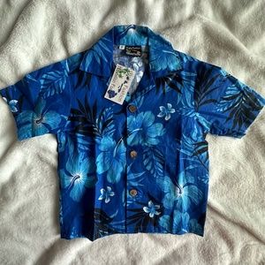 NWT Aloha Fashion Hawaii Fashion Button Down Short Sleeve Shirt Sz 2T